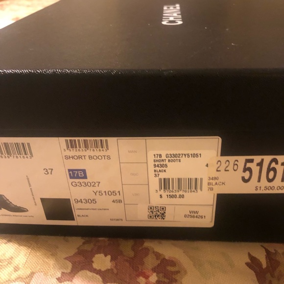 Chanel black Short boots size 7 - Picture 3 of 4